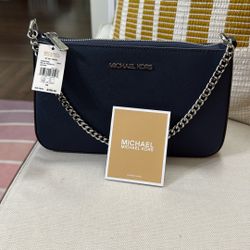 Michael Kors Jet Set Small Chain Shoulder Bag – Navy – NEW w/ Tags