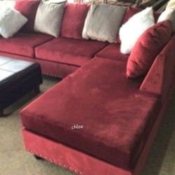 
\ASK DISCOUNT COUPON] sofa Couch Loveseat Living room set sleeper recliner daybed futon 🛎ci Red Reversible Sectional 