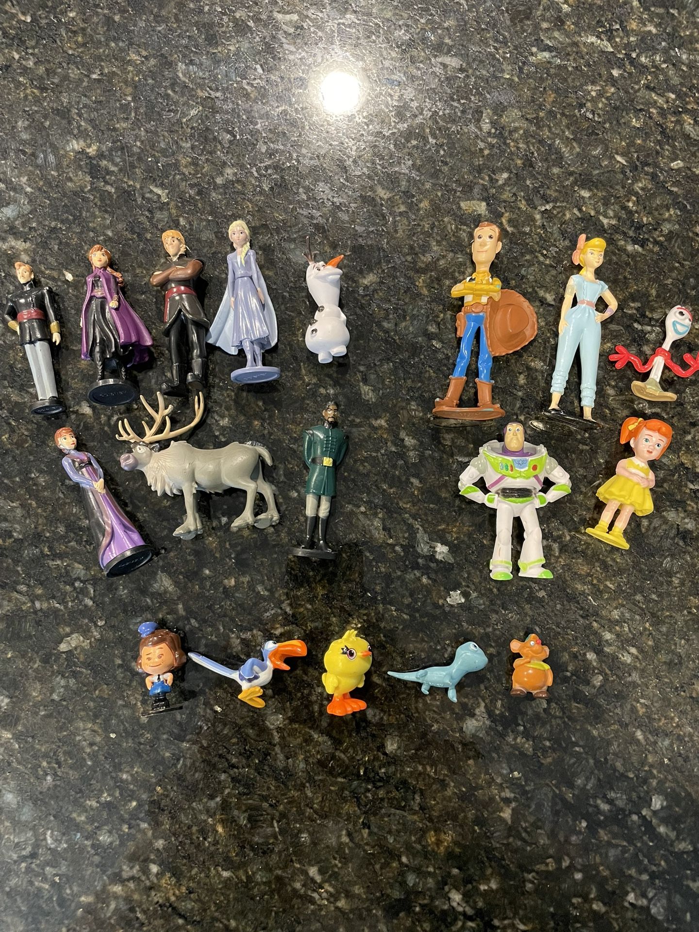 Disney Character Figurines: Toy Story and Frozen