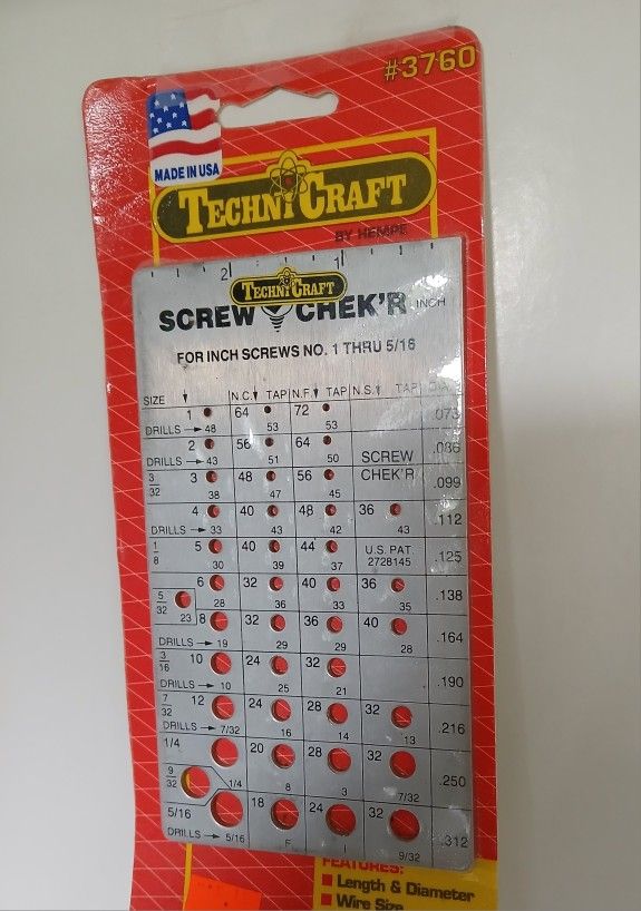 Screw Thread Size Gauge Checker
