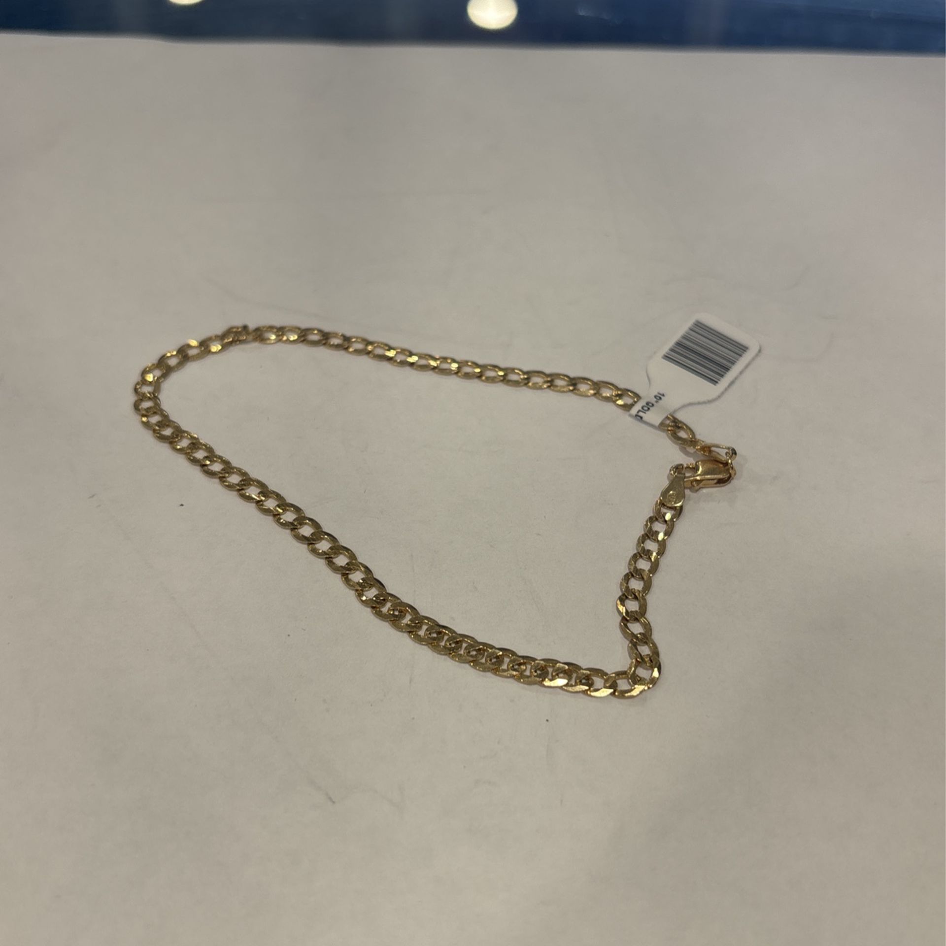 Gold Curb Gold Anklet