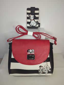 2 Pc Disney Parks Loungefly 101 Dalmatians Purse & Card Holder Set