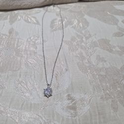 Cubic Ziconia Silver Necklace