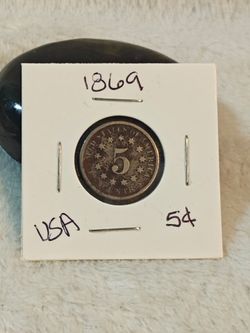#643 Nickel 1869 coin