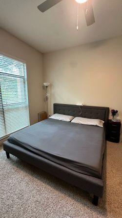 King Bedframe with headboard + King Mattress