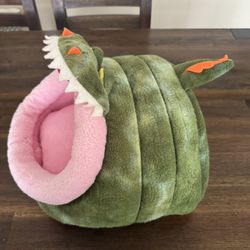 🐊 Cute Dinosaur Plush Pet Bed – Soft & Cozy!