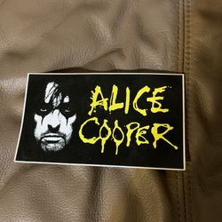 Alice Cooper Sticker / Window Decal 3” tall x 6” wide  Collectible Rare  Vintage 2000’s