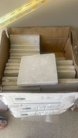 3 Boxes Of Limestone Tile 6x6 