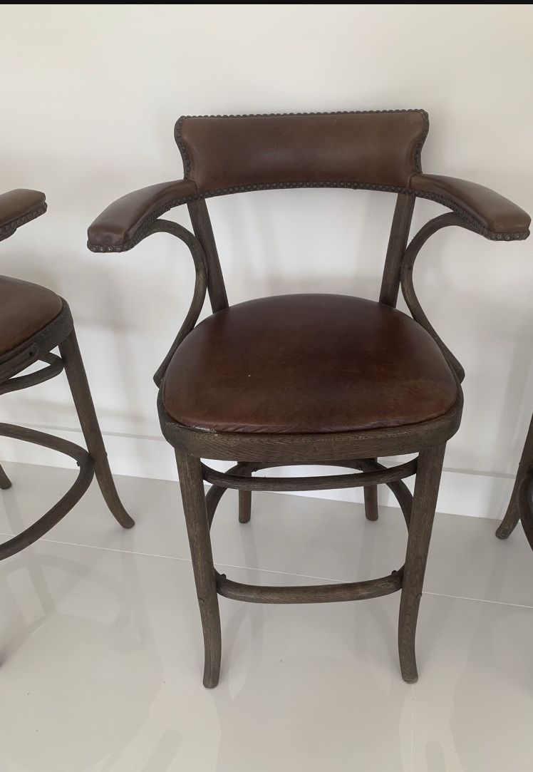 RESTAORATION HARDWARE SET OF 4 BARSTOOLS