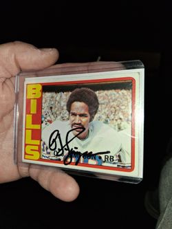 SIGNED O J SIMSON BILLS CARD