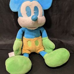 Disney Parks Neon Mickey Mouse 12in Small Plush