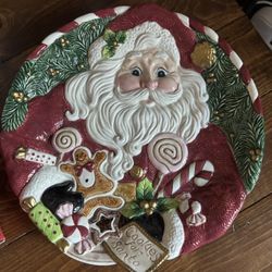 Vintage sugar Plum Santa Plate