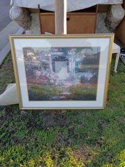 Doorway and garden masterpiece painting