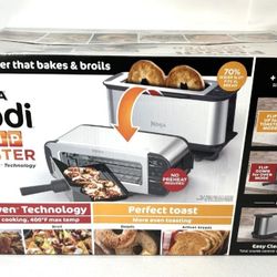 Ninja ST100 Foodi 2-in-1 Flip Toaster – 2-Slice Toaster and Compact Toaster Oven