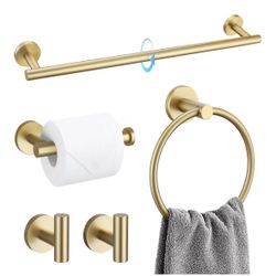 5 Piece Bathroom Gold Set! Brand New!