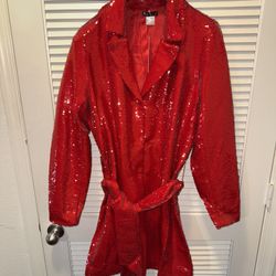 Size 14 Venus Red Sequin Blazer 