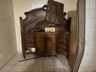 Large marble dresser that comes with a big beautiful mirror!