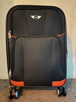 Black and red suitcase