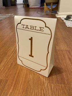 Table Numbers For Wedding Tables