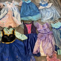 Girls Halloween Costume  4T-6X. Frozen 2 Ana Cinderella SnowWhite Sofia Repunzzel Elsa Tutu Princess