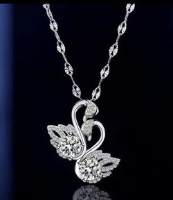 925 Silver Necklace Pendant Zircon