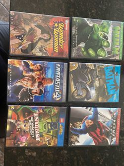 Lot of Six Super Hero DVDs - comic!