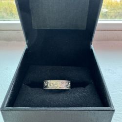 Custom Engraved Mens Wedding Band 6.75