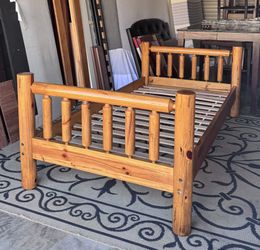 Log twin bed Frame