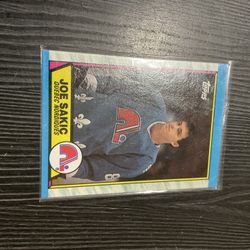 1989 Topps Joe Sakic Rookie Hockey Card Hall Of Fame Quebec Nordiques Colorado Avalanche Legend 