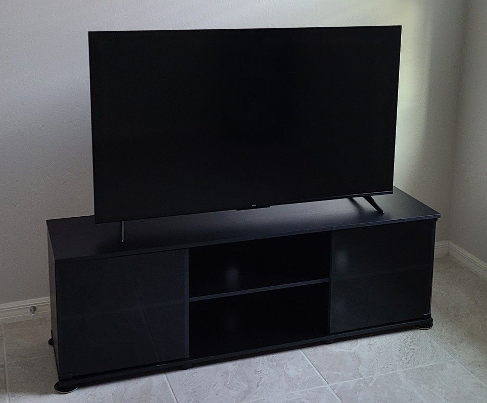 Sonax E-0062-BF Fiji 60-Inch TV Component Bench, Ravenwood Black