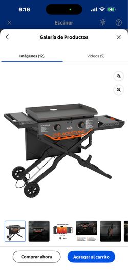 Blackstone Adventure Ready Outdoor Griddle, 28" 2 Burner Propane Flat Surface Grill with Flex-fold Legs, Gray