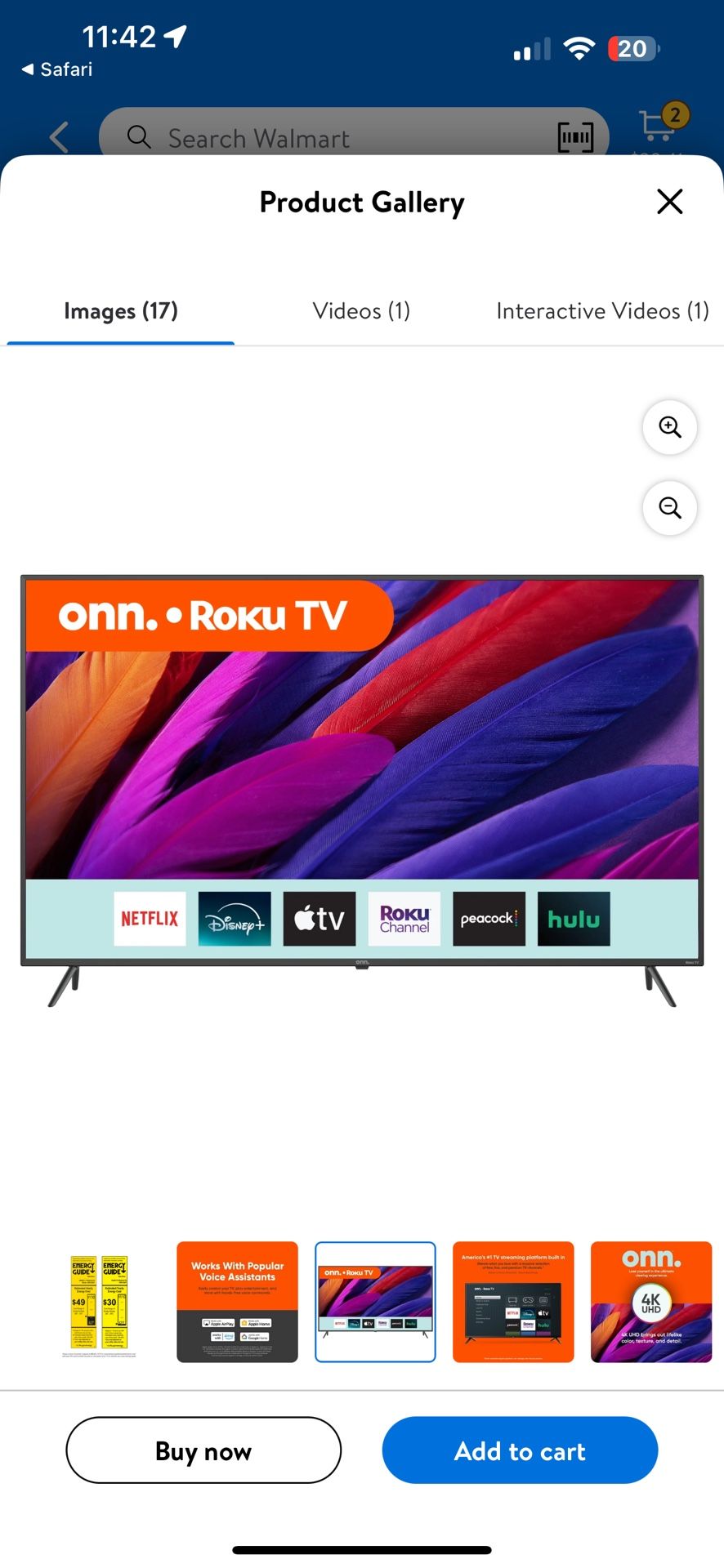 65’ ONN Roku TV