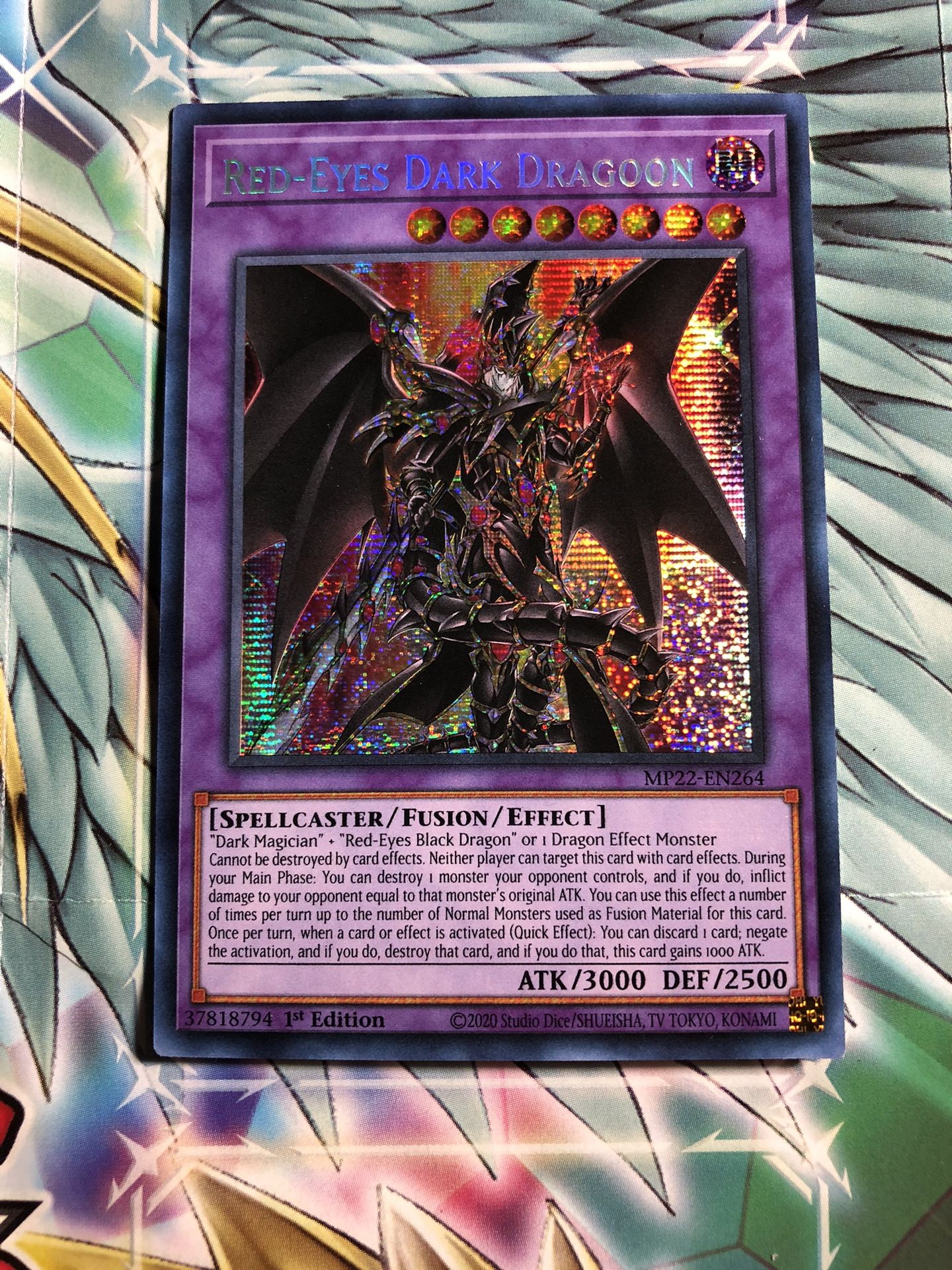 Red-Eyes Dark Dragoon Prismatic Secret Rare 1st Edition Brand New