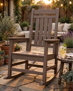Outdoor Wood-Look Rocking Chair