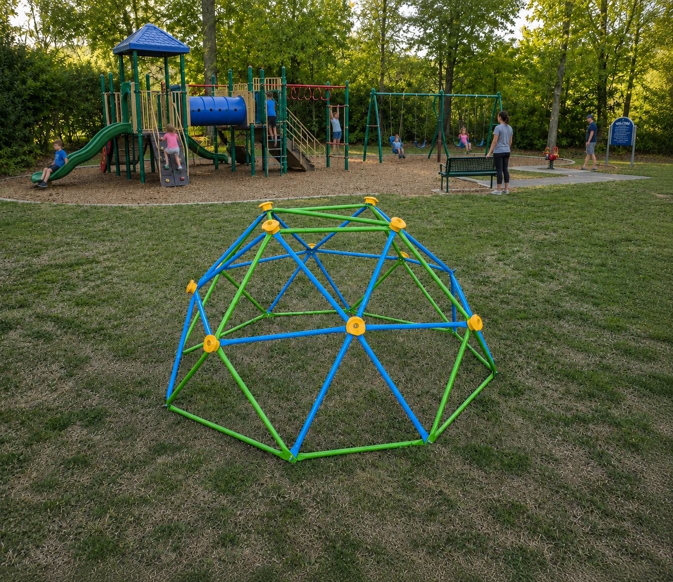 6FT Climbing Dome for Kids 3-8, Jungle Gym for Indoor and Outdoor, Geometric Dome Climber Supporting 440 Lbs Anti-Rust Metal Play Structure, Kids Gift