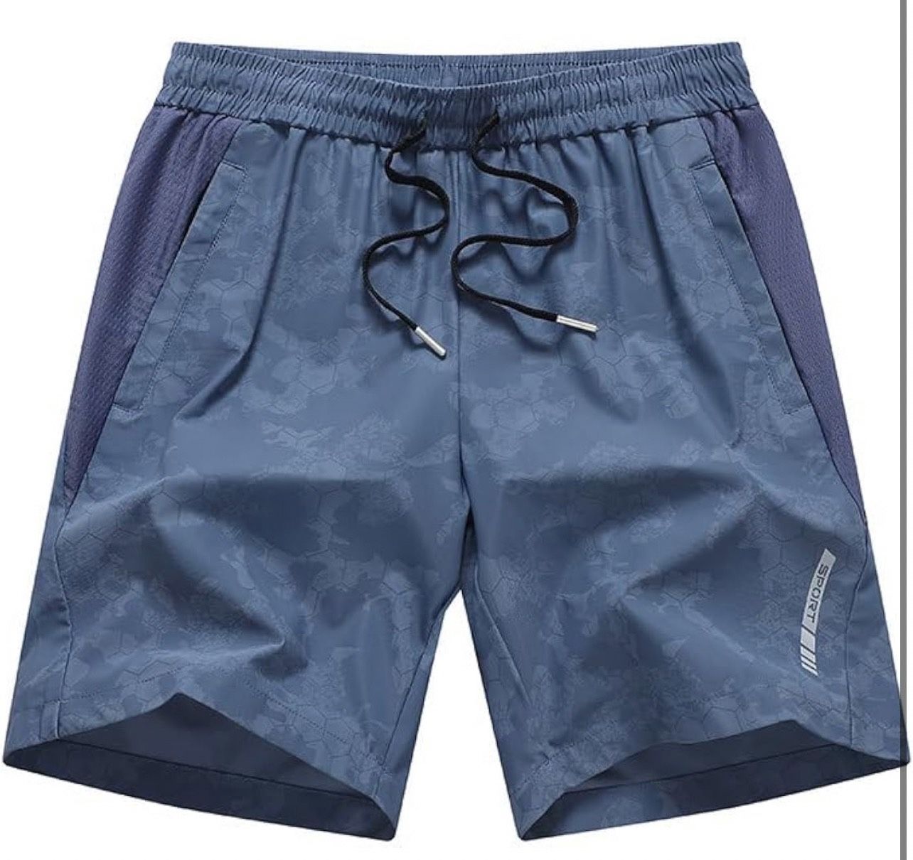 Xl size Men'sQuick-Dry Athletic Basketball Shorts Camouflage Breathable Mesh Fabric Drawstring Waistband Summer Training Style