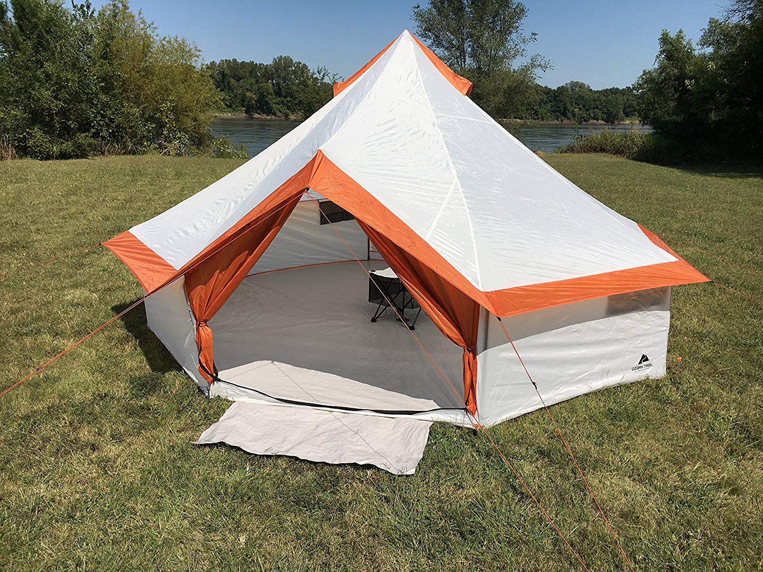 Camping Vacation Tent 8 Persons Ozark Trail Yurt With Mud Mat Family Outing Picnic Music Festival Park, Pickup