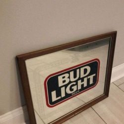 Bud Light vintage mirror sign