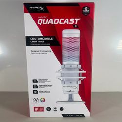 QUADCAST HYPER X WHITE MICROPHONE CONDENSER BRAND NEW FACTORY SEALED 