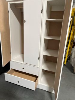 XL tall white closet with shelves