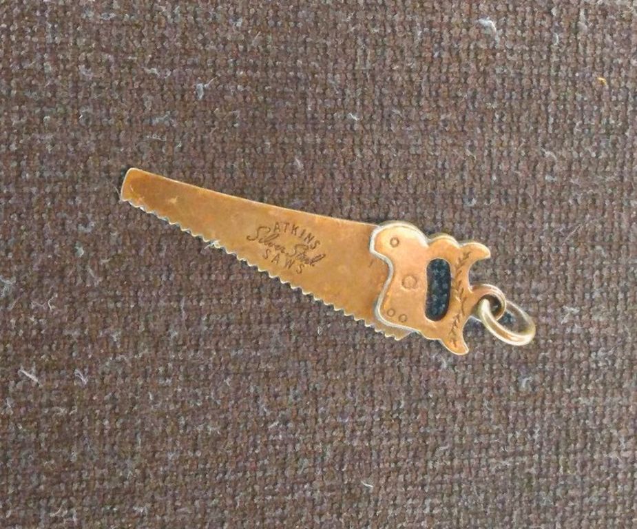 Vintage Miniature Atkins Silver Steel Saw Charm