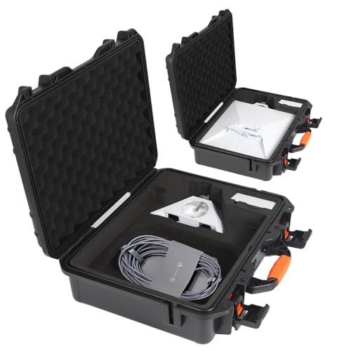 TailWaggers Waterproof Starlink Mini Case,Precision Cut Foam Protects Starlink Mini Accessories,Ideal for RV Travel amp Outdoor Use-Orange OrangeTailW