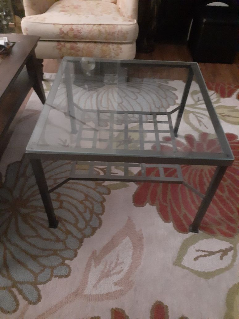 Glass top end table