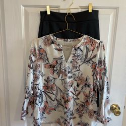 Van Heusen Blouse With Matching Skirt