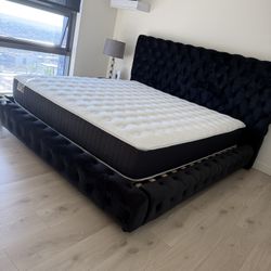 New In Box King Bed Frame With Mattress (Read Description Below)