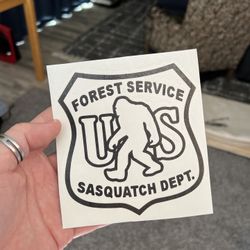 US Forest Service “Sasquatch” Dept. decal / sticker