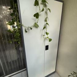 Storage Cabinet with Locking Doors, 72" Tall Metal Cabinet with 5 Adjustable Shelves