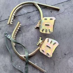 Upgraded Electrician Climbing Spikes - Non-Slip Tree Climbing Shoes with Wooden Buckle - Comfortable Outdoor Gear for Professionals - Durable Pole Acc