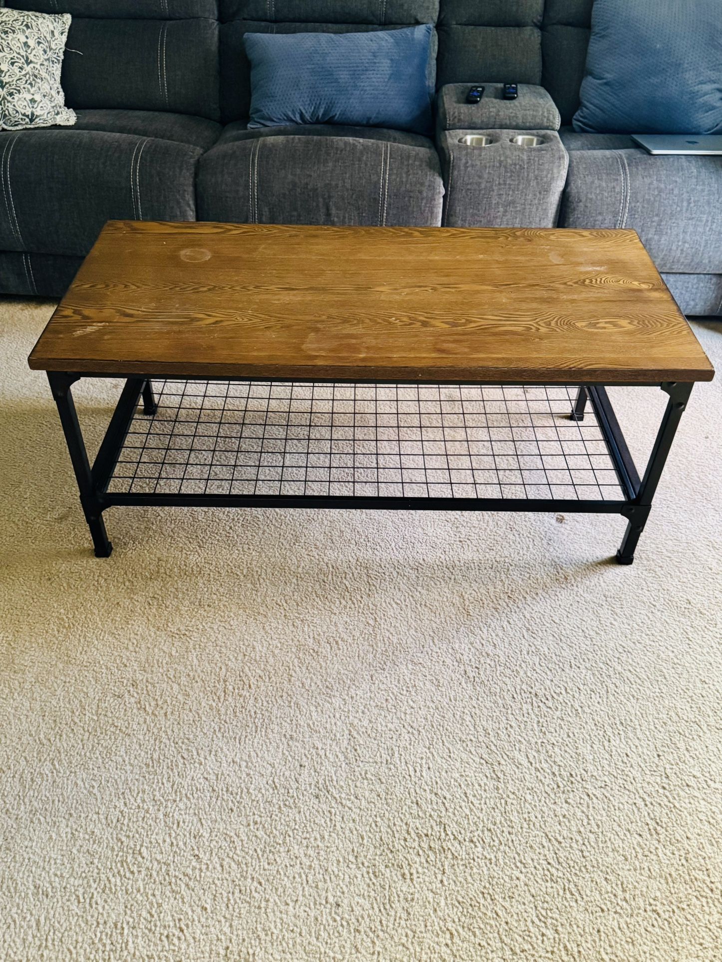 Wooden Coffee Table — Sturdy & Good Condition 🪵