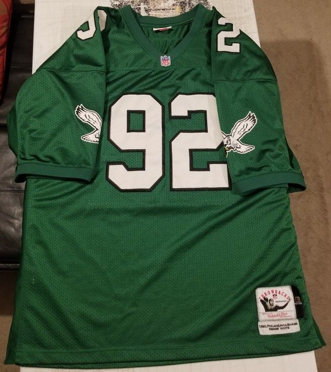 Mitchell &Ness 100% Authentic Reggie White throwback Philadelphia EAGLES Jersey3XL